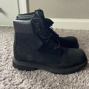 Black Timberland Preium waterproof boots